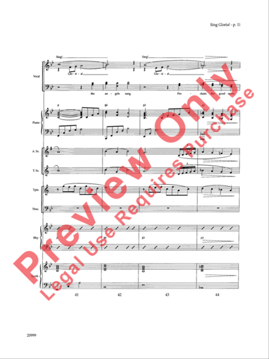 Sing Gloria! (A Song for Christmas) Choir scores gallery preview page 12