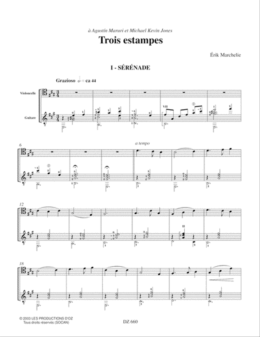 Trois estampes Cello scores gallery preview page 3