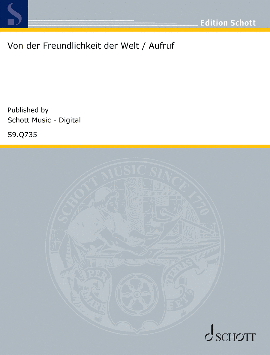 Von der Freundlichkeit der Welt / Aufruf TTB scores gallery preview page 1