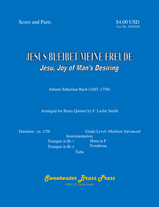 Book cover for Jesus Bleibet Meine Freude (Jesu, Joy of Man's Desiring)