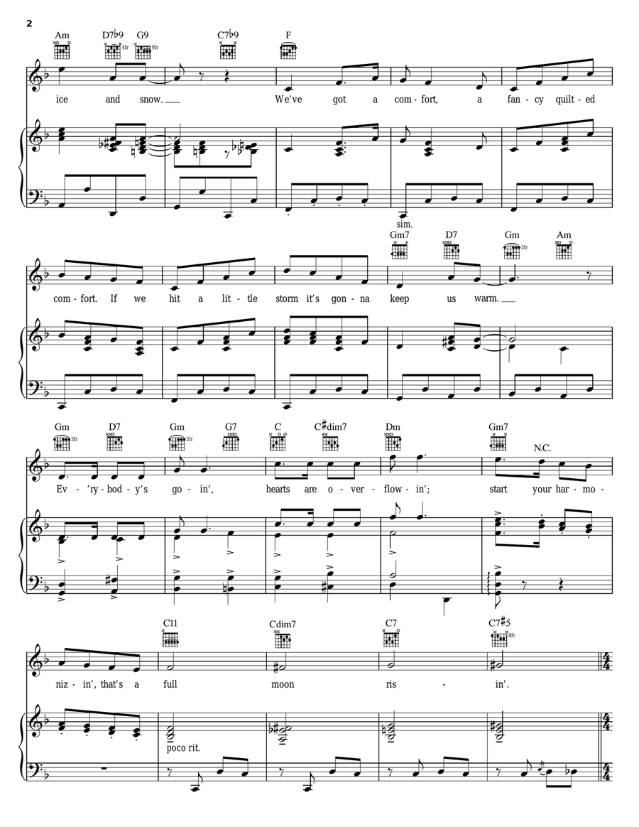 Goin' On A Sleighride Piano, Vocal, Guitar scores gallery preview page 2