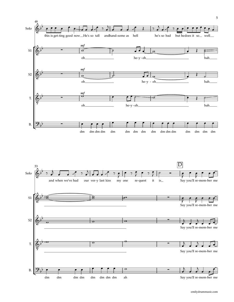 Wildest Dreams 4-Part scores gallery preview page 5