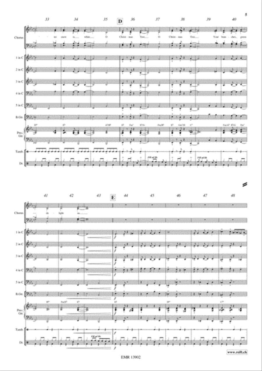 O Christmas Tree Woodwind Quintet scores gallery preview page 6