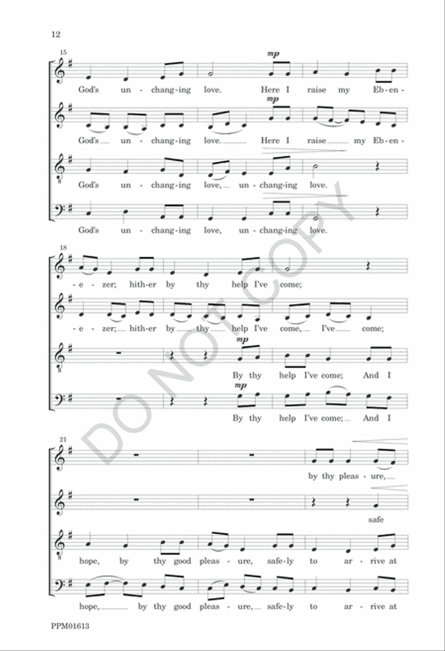 Nine American Folk Hymns 4-Part scores gallery preview page 15