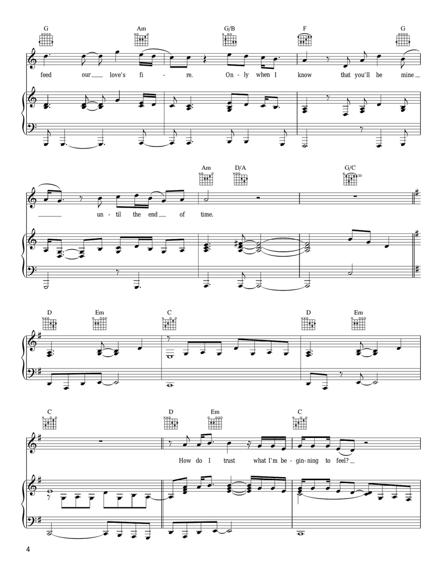 Until The End Of Time Piano, Vocal, Guitar scores gallery preview page 4