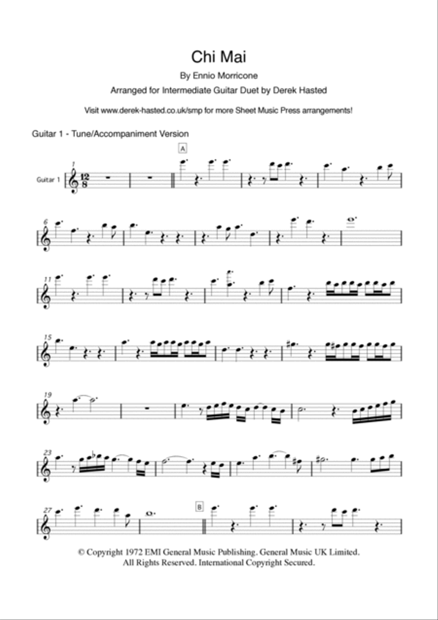Chi Mai Guitar scores gallery preview page 4