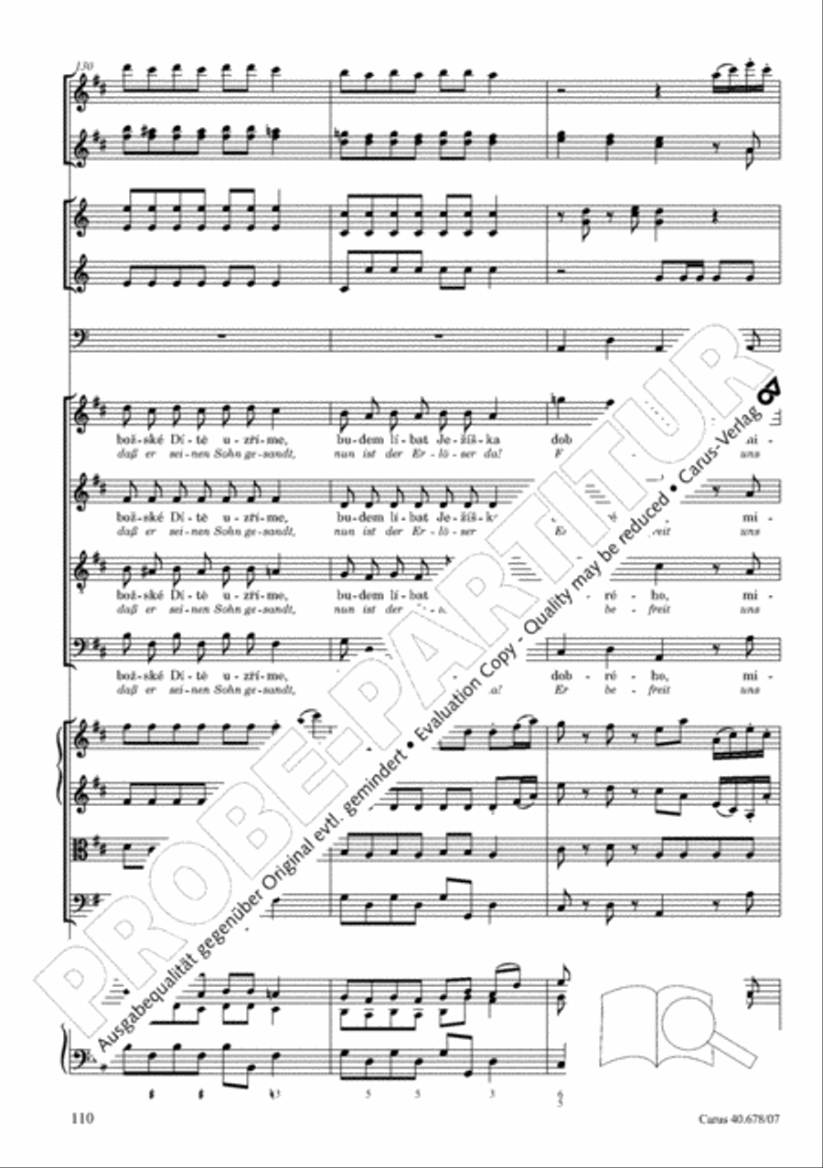 Missa pastoralis bohemica 4-Part scores gallery preview page 123