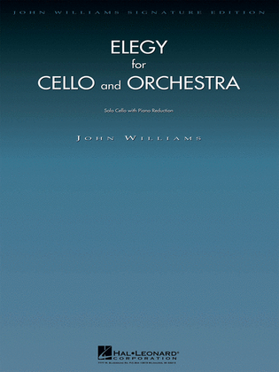 Book cover for Elegy for Cello and Orchestra