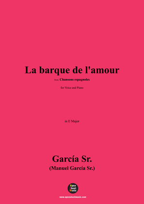 Book cover for García Sr.-La barque de l'amour,in E Major