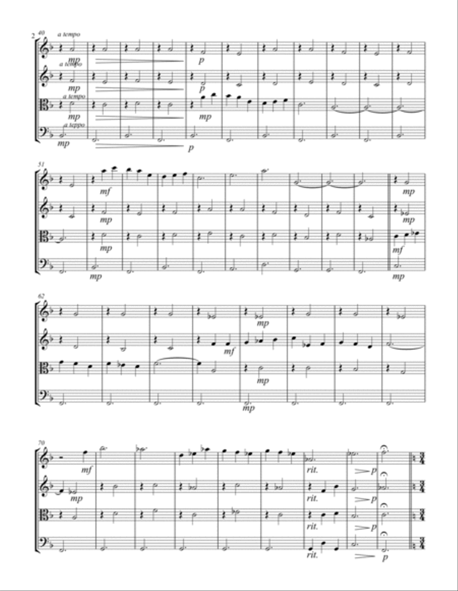Satie – Gymnopedies No. 1-3 (for String Quartet) String Quartet scores gallery preview page 3