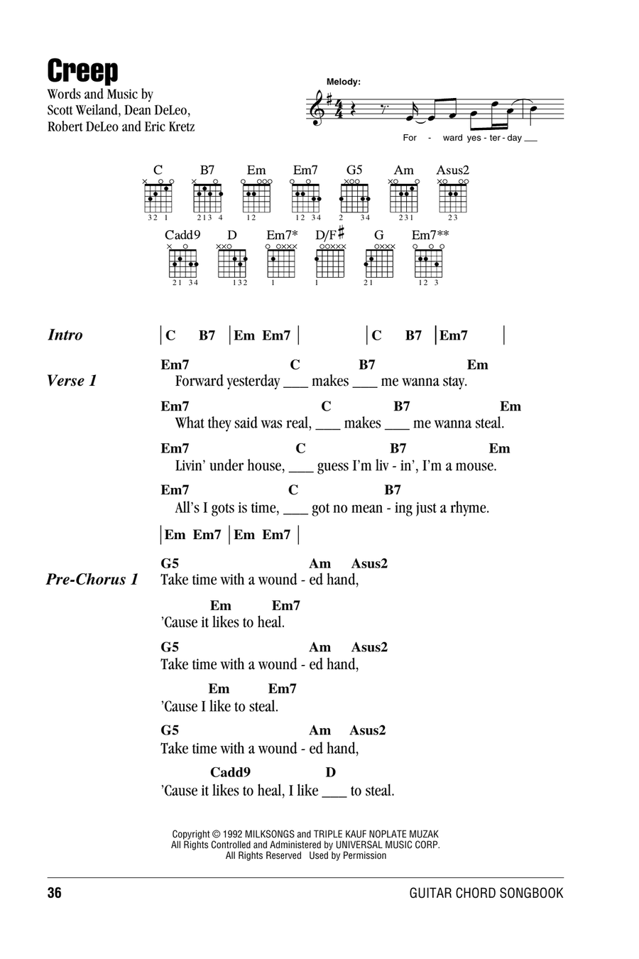 Stone temple pilots sale guitar tabs