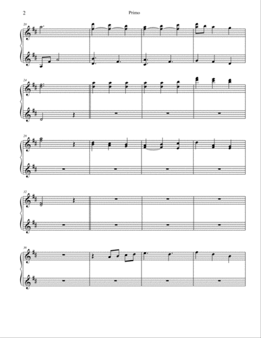 The First Noel, a new Christmas Piano Duet Piano Duet scores gallery preview page 3