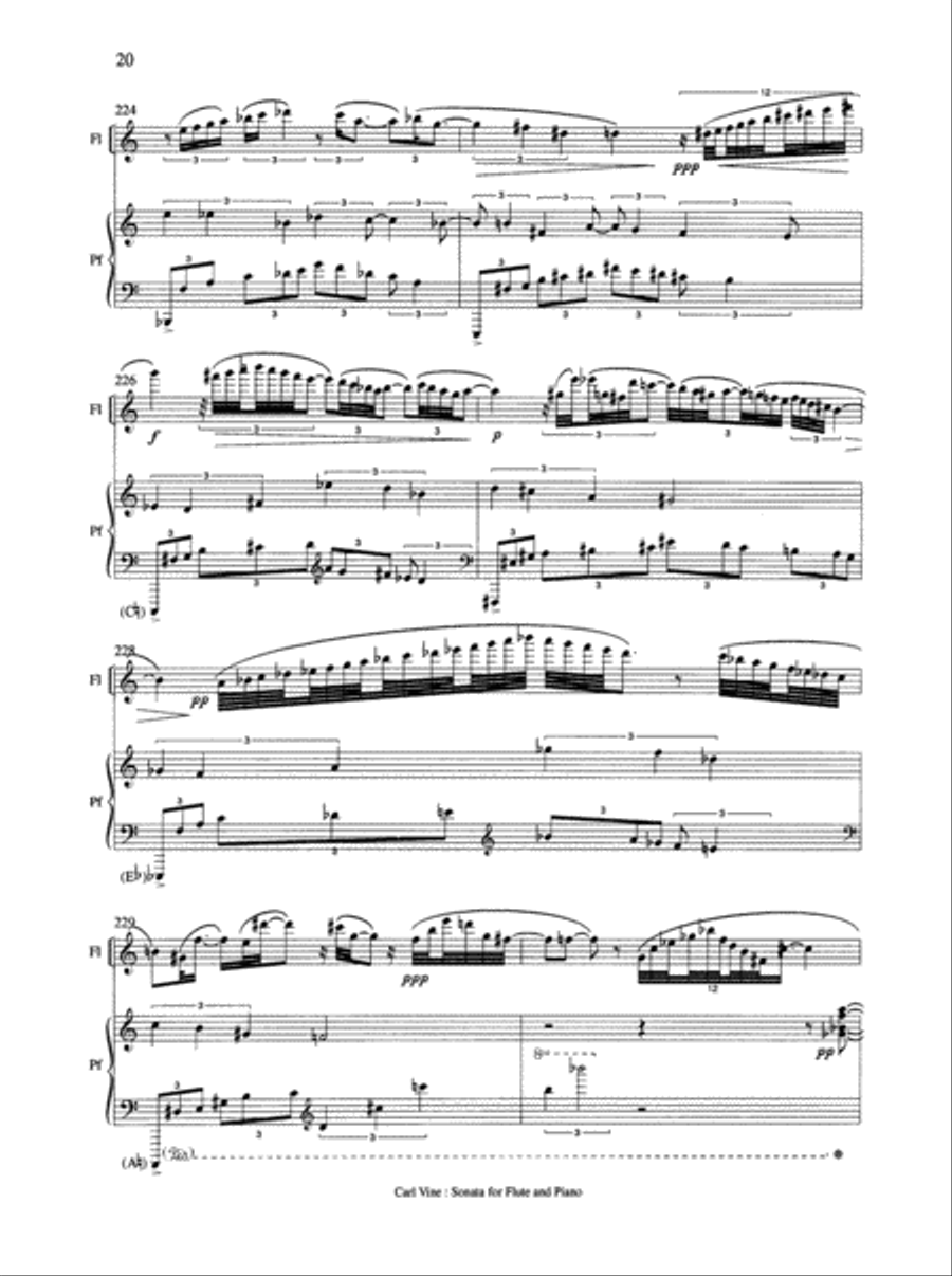 Flute Sonata Small Ensemble scores gallery preview page 4