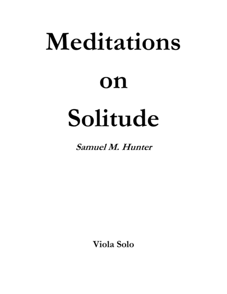 Meditations on Solitude image number null