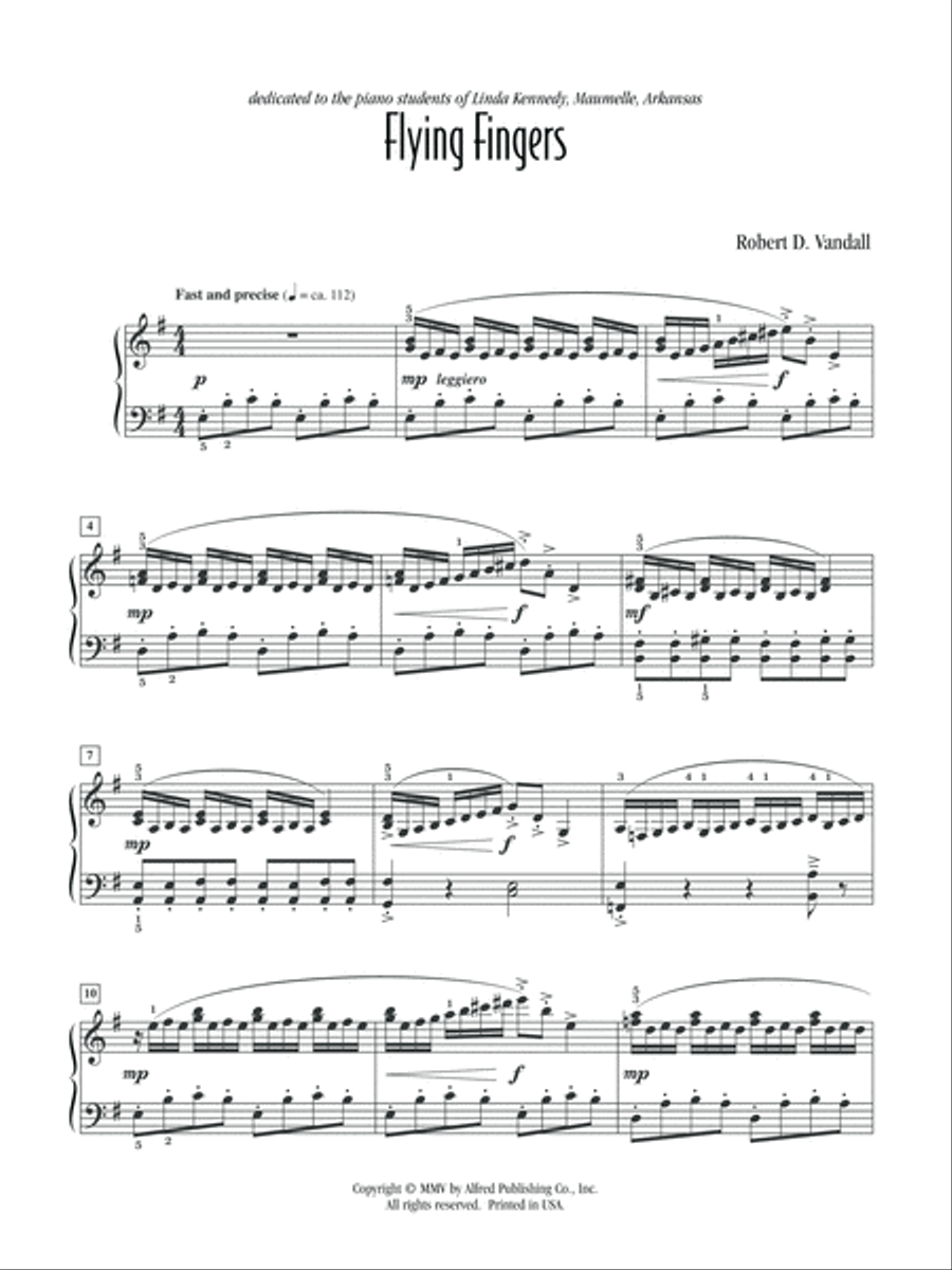 Flying Fingers Flying Fingers Piano Solo scores gallery preview page 2
