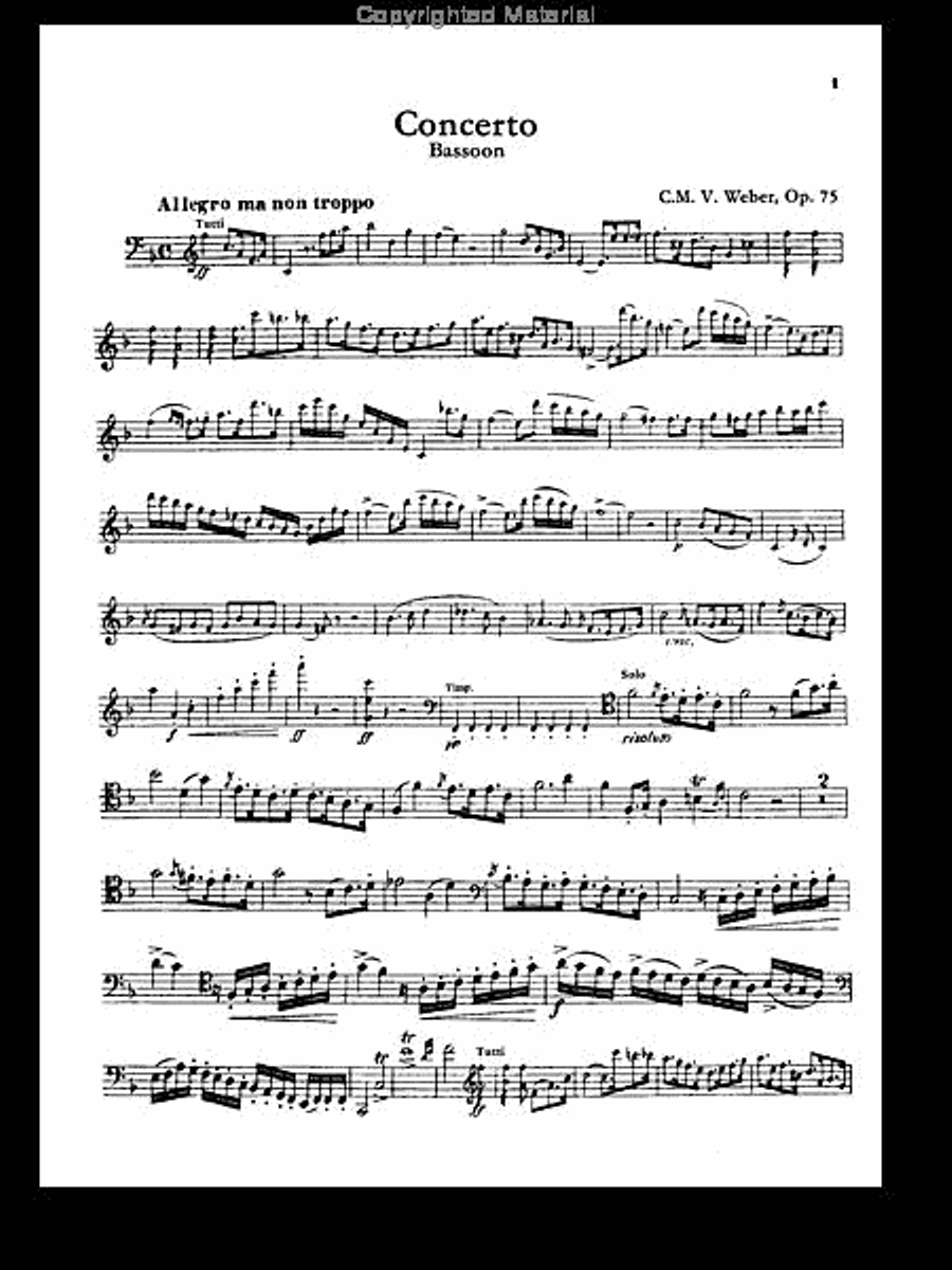 Bassoon Concerto, Op. 75 (Orch.) Small Ensemble scores gallery preview page 3