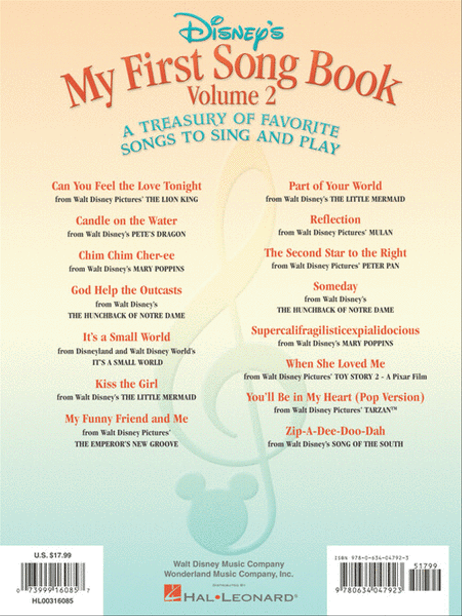 Disney's My First Songbook – Volume 2 Easy Piano scores gallery preview page 9
