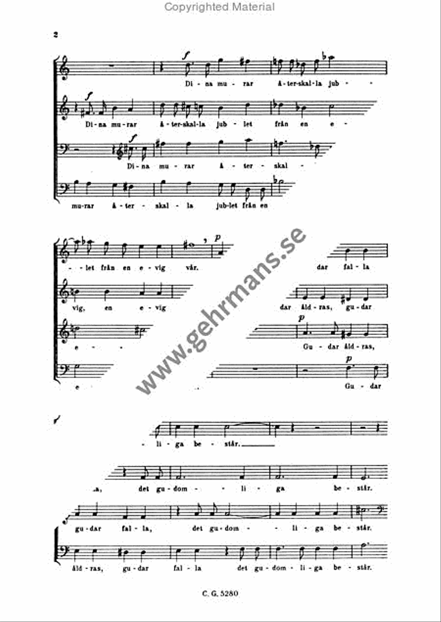 Jordevandrarens pilgrimsdrom 4-Part scores gallery preview page 3