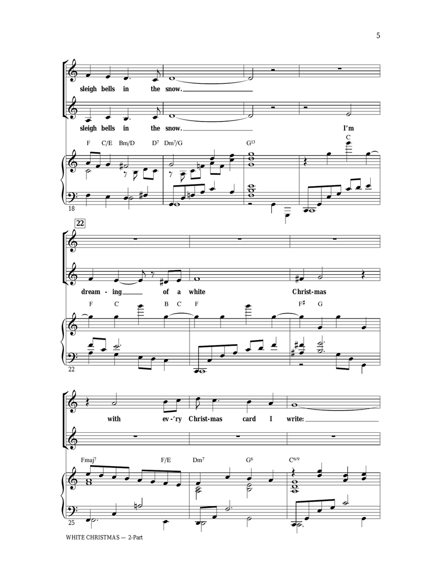 White Christmas (arr. Ed Lojeski) 2-Part scores gallery preview page 3