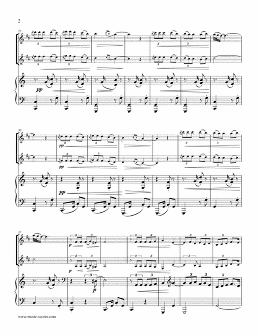 La Paloma - 2 Clarinets and Piano image number null