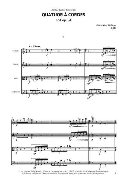 Quatuor a cordes ndeg4 op. 54