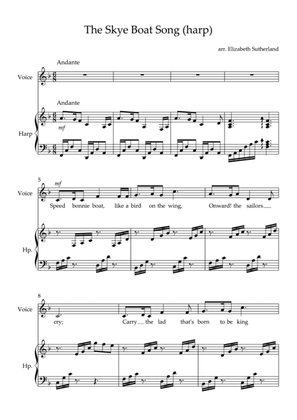 The Skye Boat Song - Voice and Harp arrangement