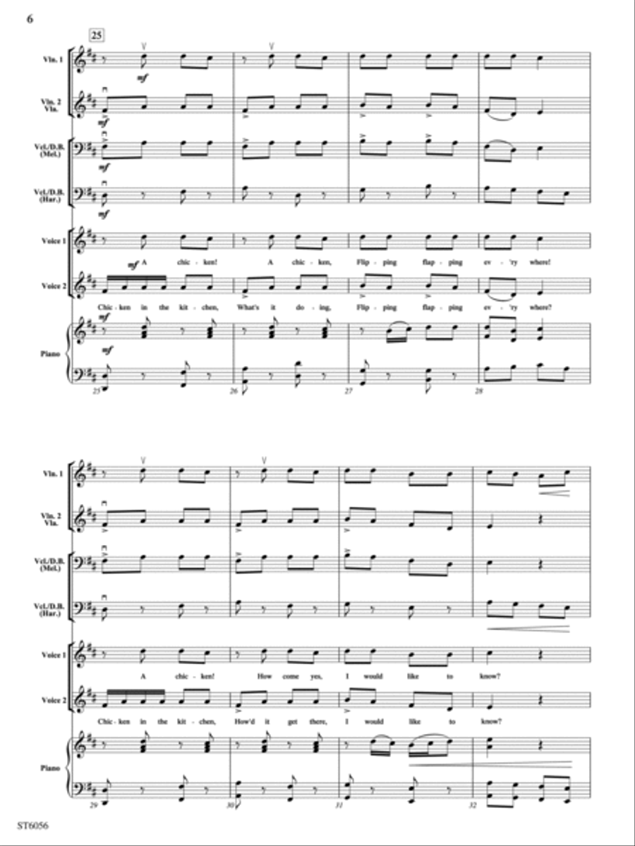 Chicken in the Kitchen: Score String Orchestra scores gallery preview page 6