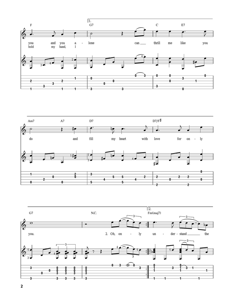 Only You (And You Alone) Acoustic Guitar scores gallery preview page 2