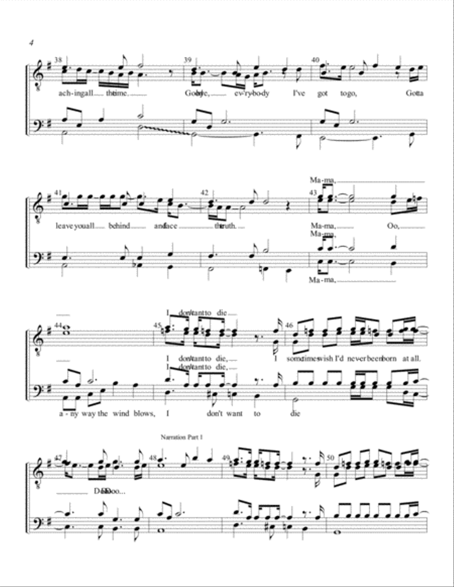 Bohemian Rhapsody Bohemian Rhapsody TTBB scores gallery preview page 4