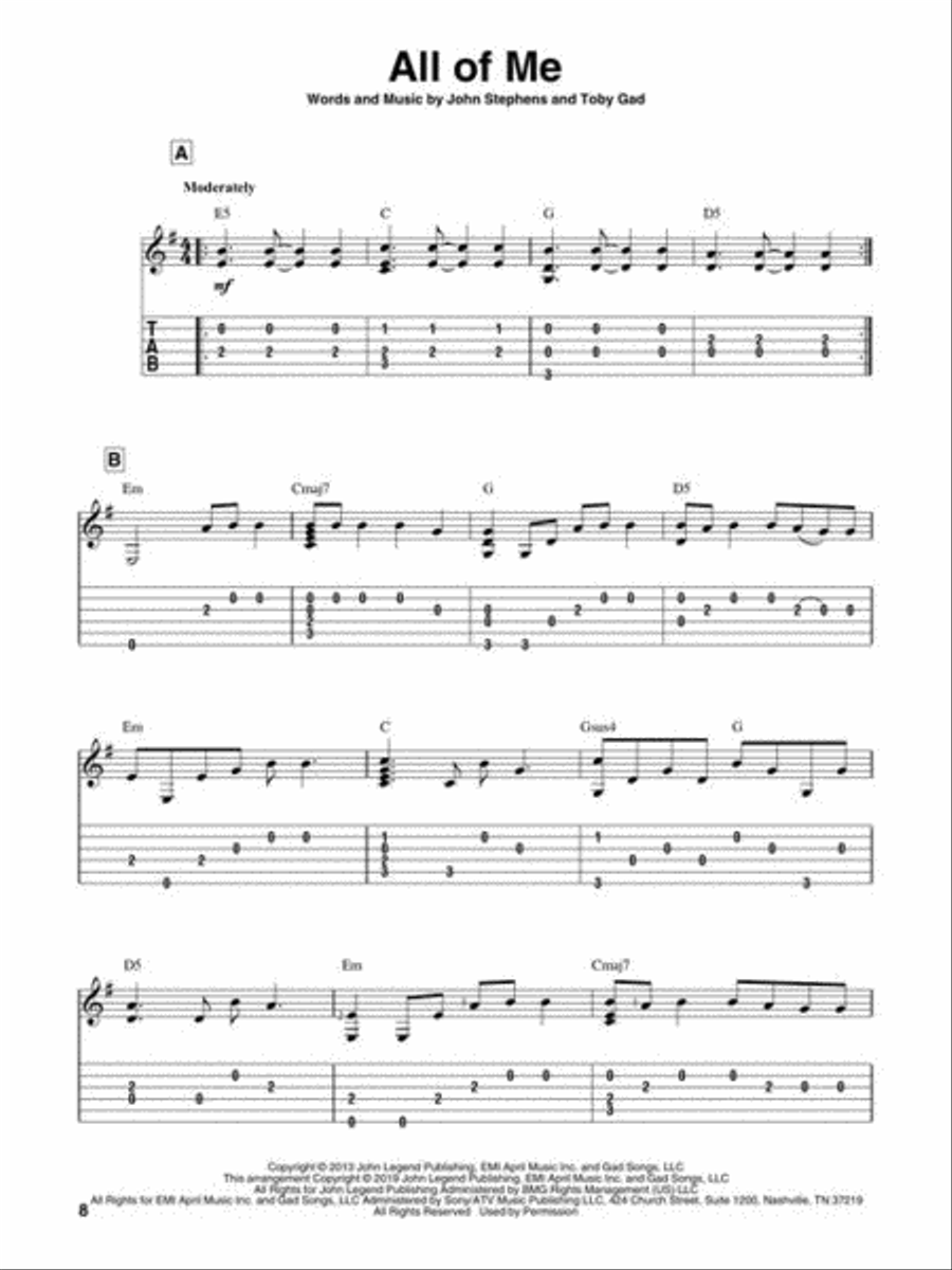First 50 Songs You Should Play on Solo Guitar Electric Guitar scores gallery preview page 7