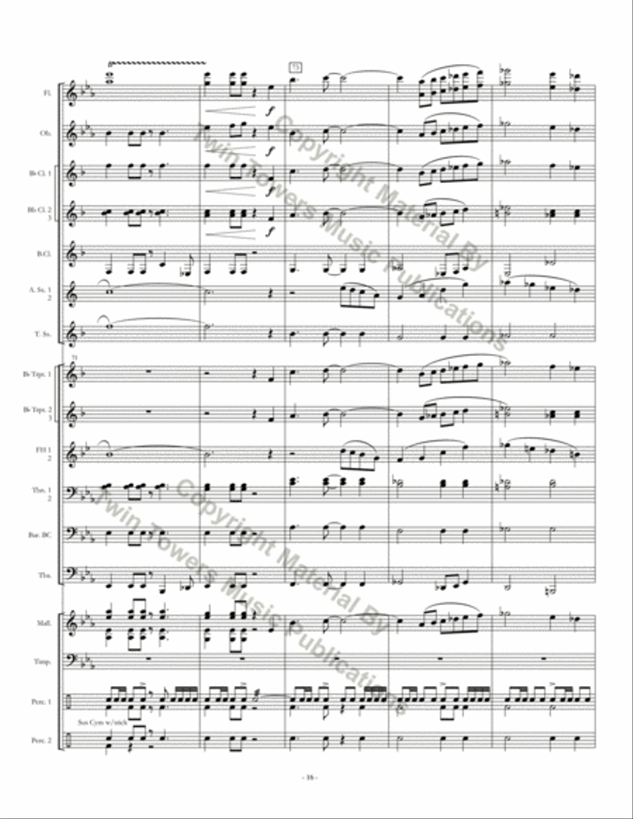 Skyline Fanfare and Theme Concert Band scores gallery preview page 17
