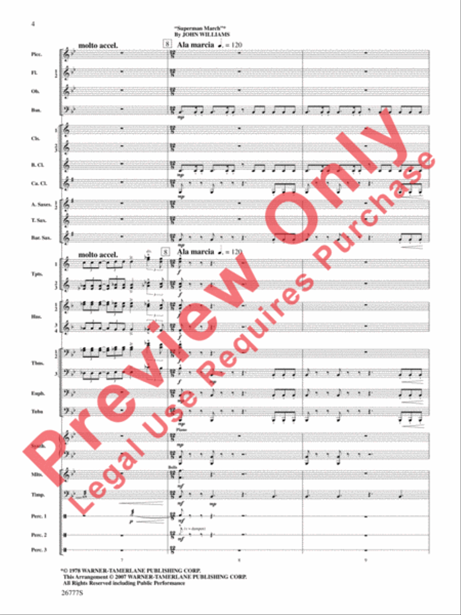 Soaring with John Williams Concert Band scores gallery preview page 5