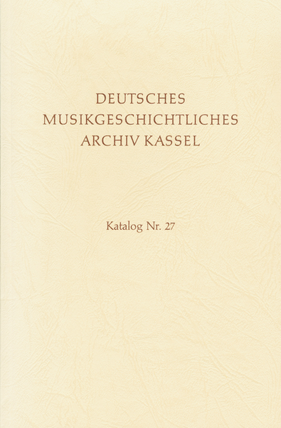 Deutsches Musikgeschichtliches Archiv Kassel. Katalog der Filmsammlung
