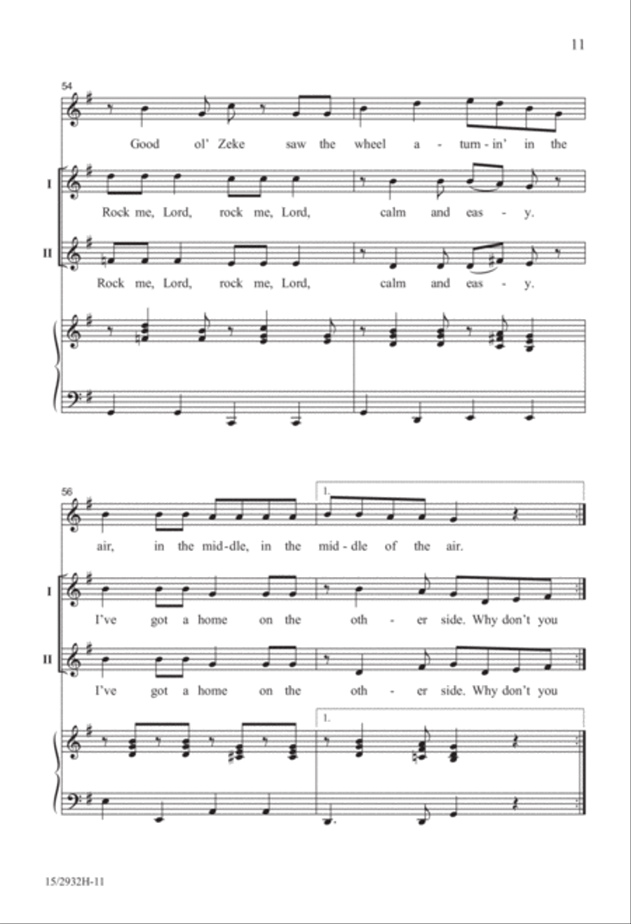 Swing Down, Ezekiel! 2-Part scores gallery preview page 12