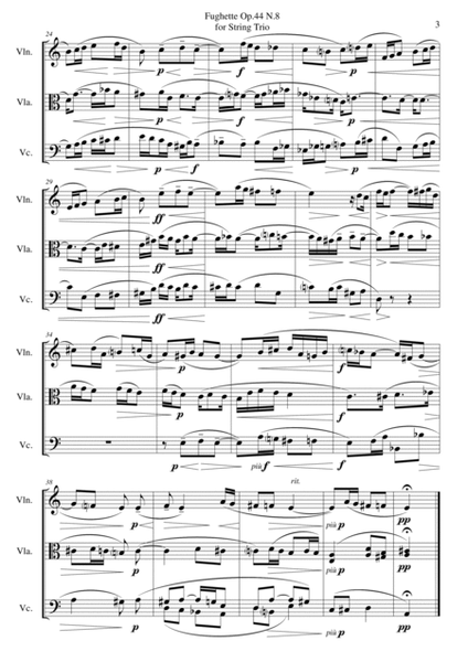 Fughette Op.44 N.8 for String Trio image number null