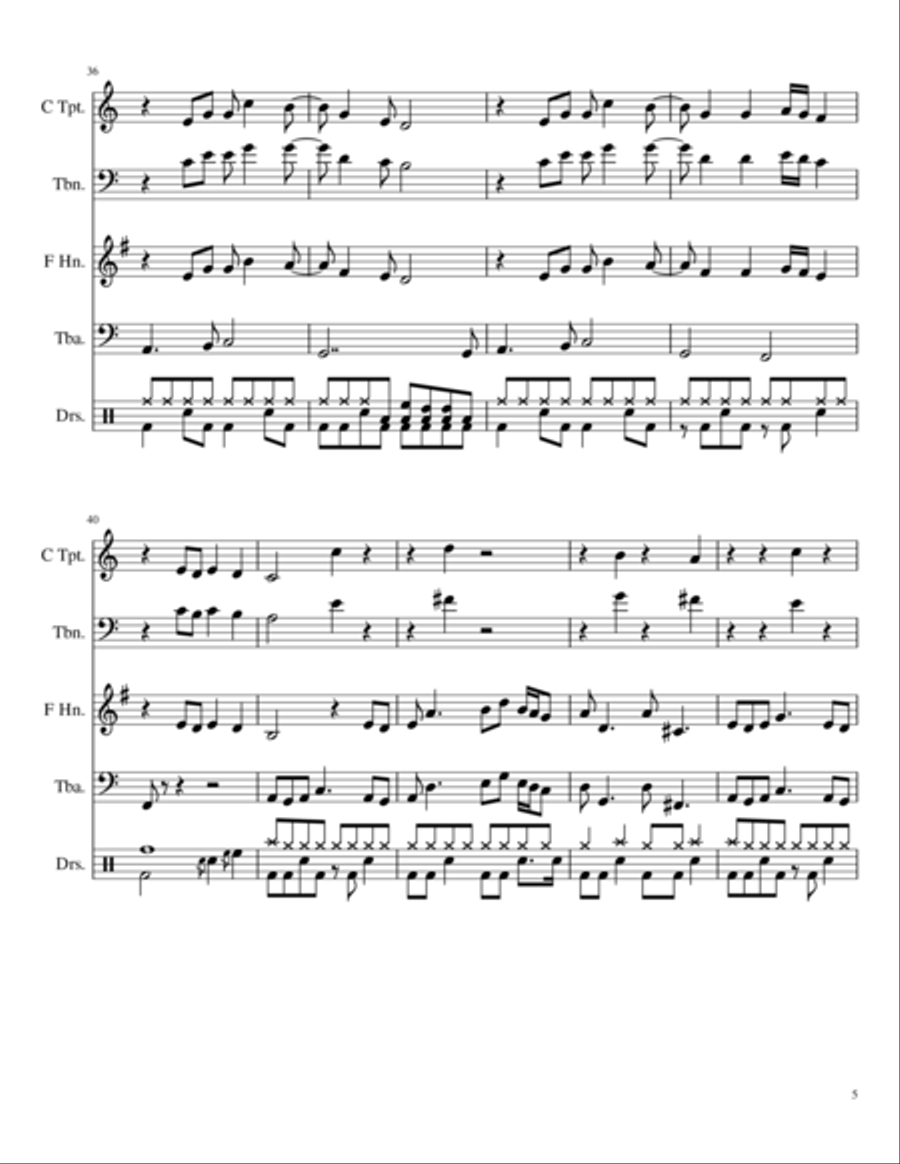 Carry On Wayward Son Carry On Wayward Son Small Ensemble scores gallery preview page 5
