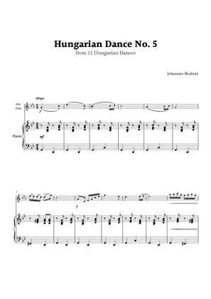 Hungarian Dance No. 5 by Brahms for Alto Flute and Piano