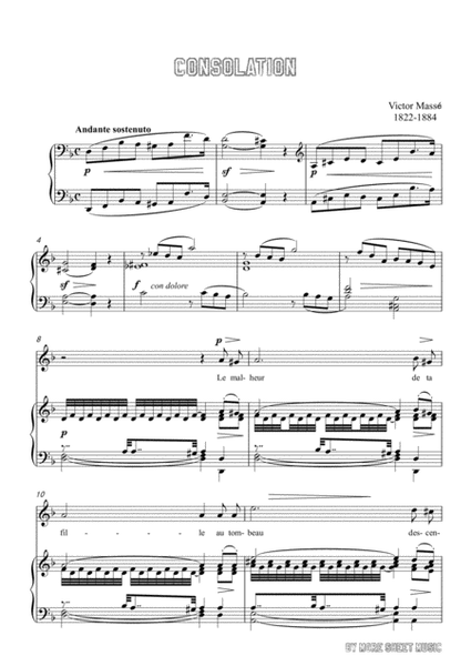 Masse-Consolation in d minor,for Voice and Piano image number null