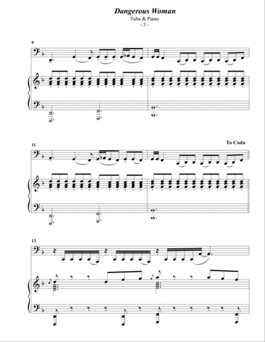 Dangerous Woman Piano scores gallery preview page 3