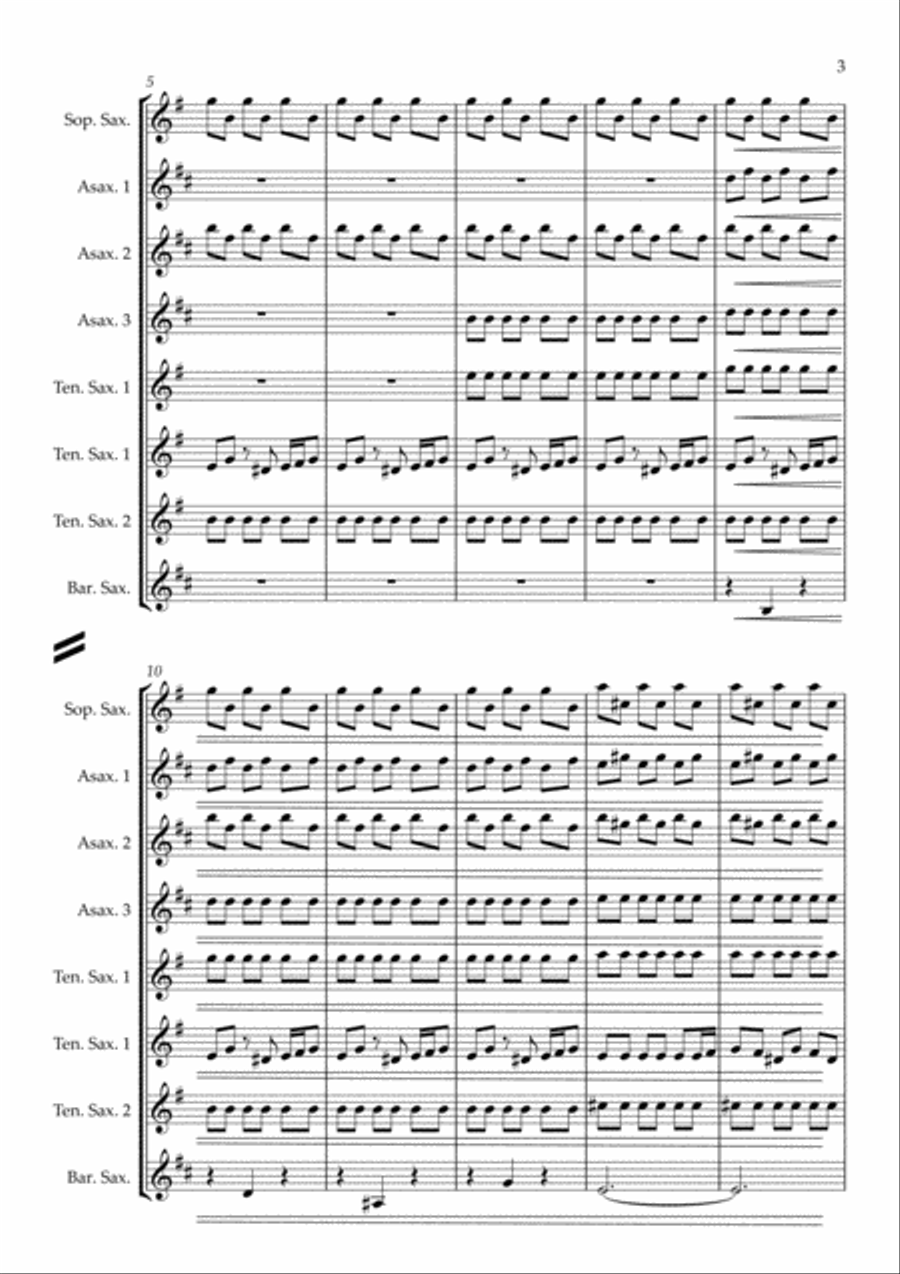Star Trek Main Theme Woodwind Ensemble scores gallery preview page 3