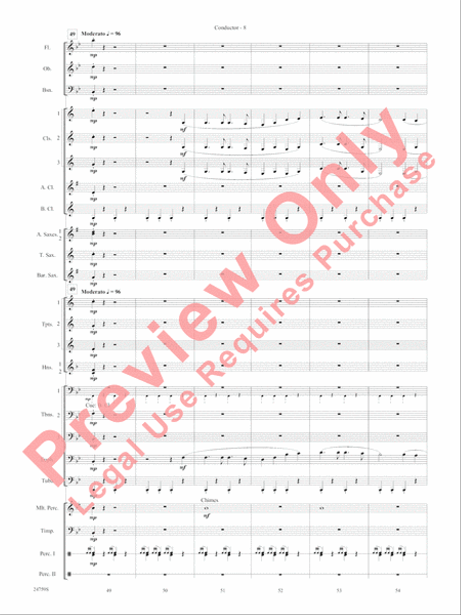 A Nation's Prayer Concert Band scores gallery preview page 11