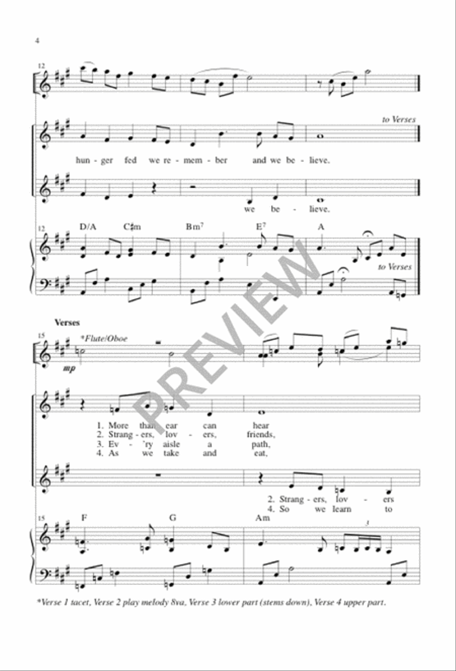 We Remember, We Believe 4-Part scores gallery preview page 4