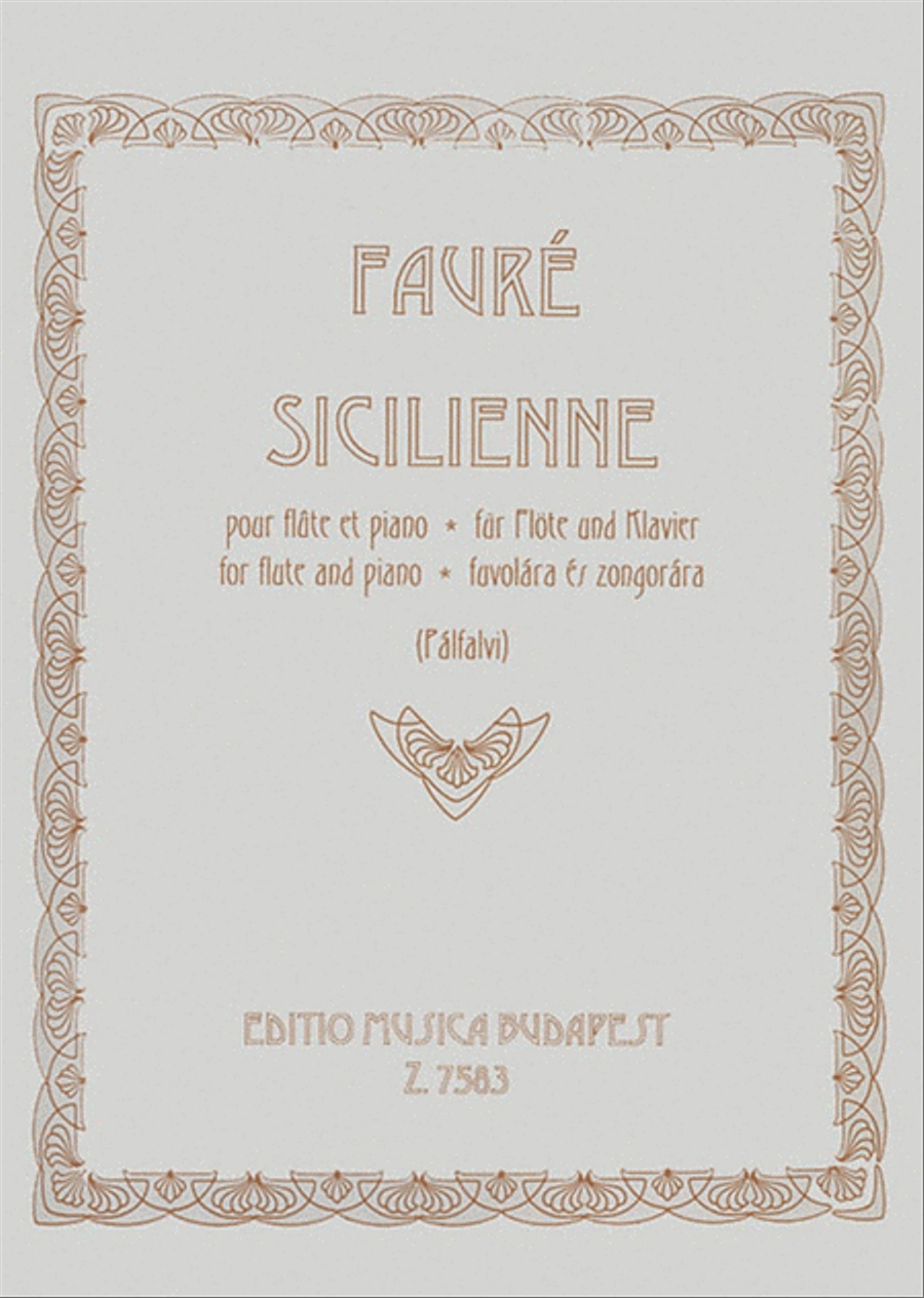 Sicilienne Op 78 Fl/Pno Arr Palfalvi