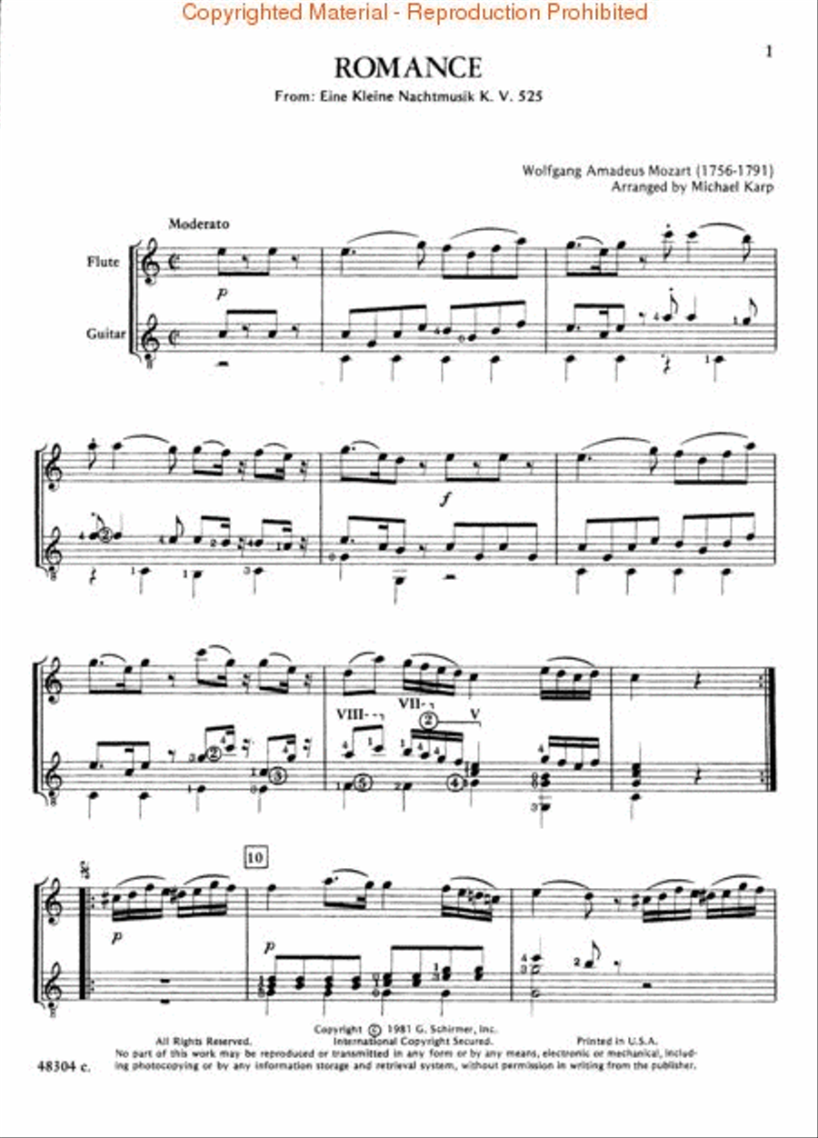 18th Century Masterpieces for Flute and Guitar Flute scores gallery preview page 3