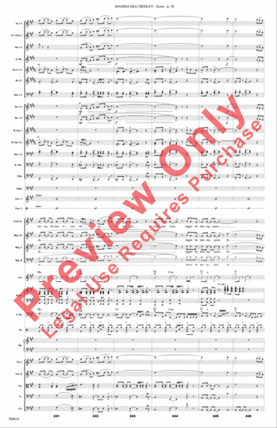 Mamma Mia! Medley Mamma Mia! Medley Full Orchestra scores gallery preview page 39