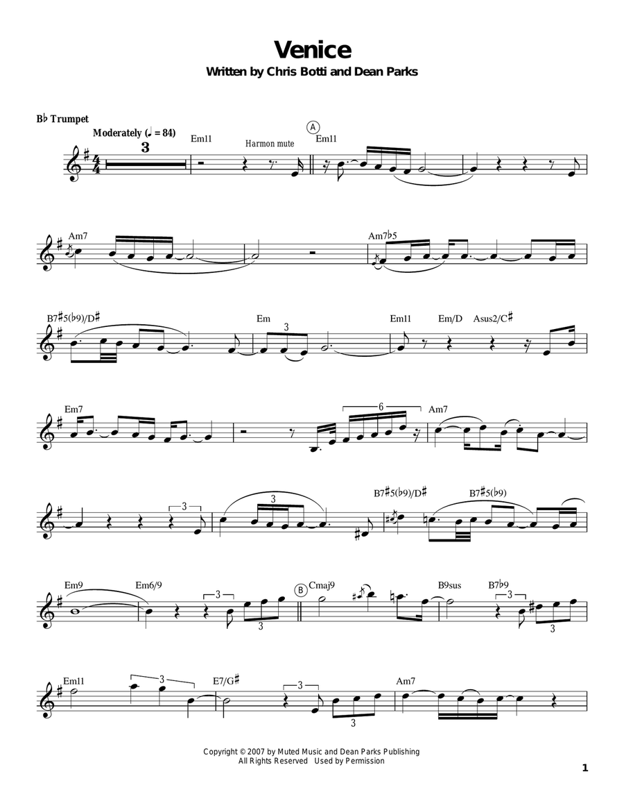 Venice Trumpet scores gallery preview page 1