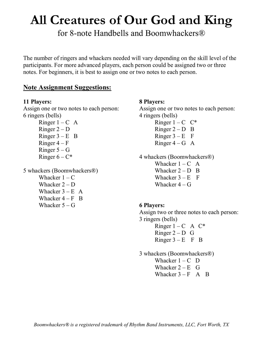 Twelve More Classic Hymns (for 8-note Bells and Boomwhackers with Color Coded Notes) Handbell Choir scores gallery preview page 5
