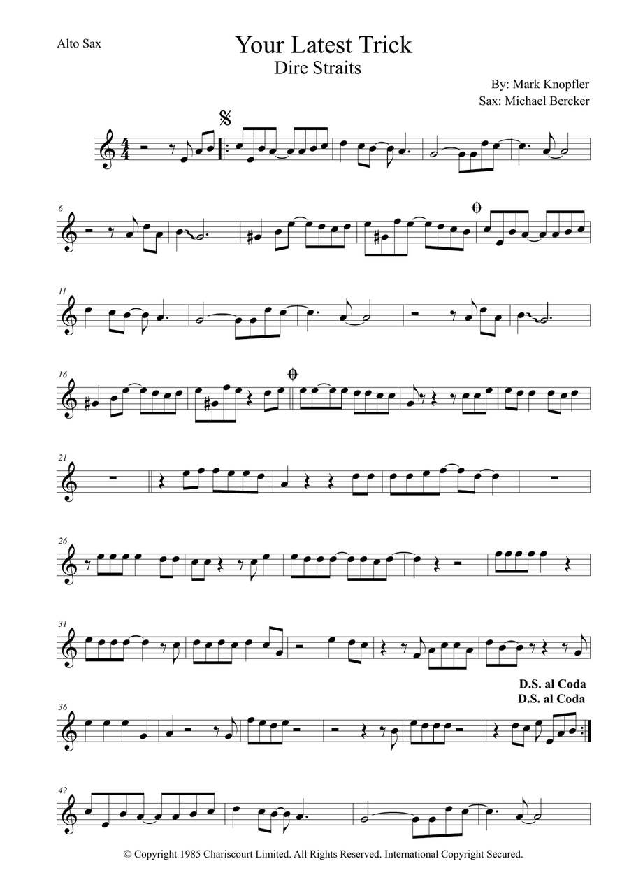 Your Latest Trick Alto Saxophone scores gallery preview page 2