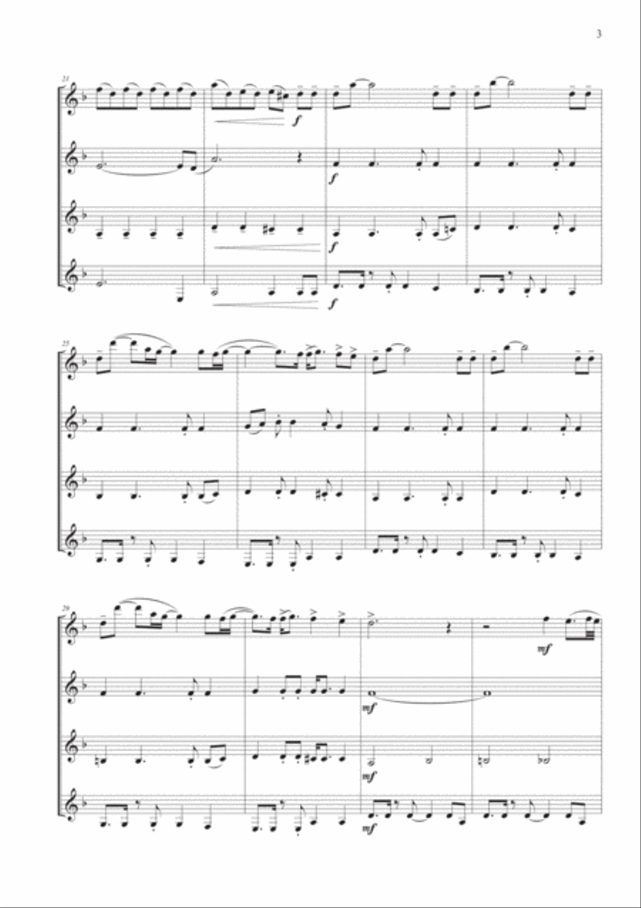 Skyfall Woodwind Quartet scores gallery preview page 4