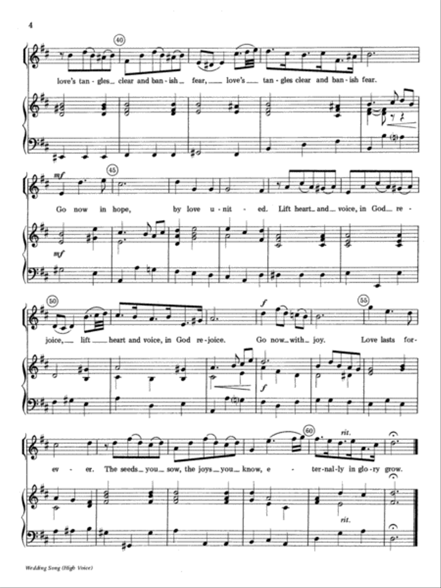Wedding Song High Voice scores gallery preview page 4